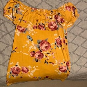 Off the shoulder maternity top